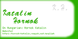 katalin hornok business card